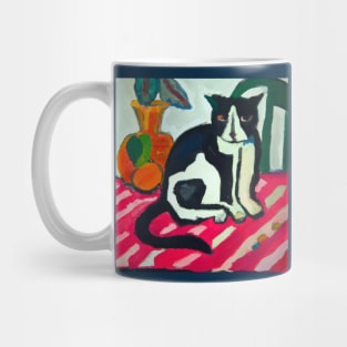 Painting of a Cat styled after Matisse Mug